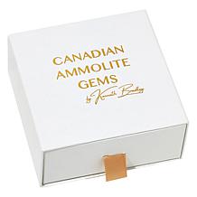 Canadian Ammolite Gems Ammolite and Shell Dangle Earrings