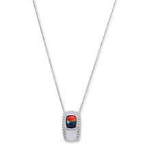 Canadian Ammolite Gems Cushion-Cut Ammolite Loop Pendant with Chain