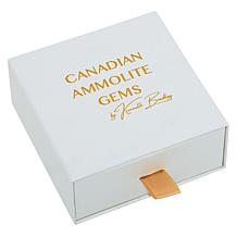 Canadian Ammolite Gems Cushion-Cut Ammolite Loop Pendant with Chain