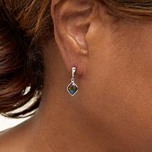 Canadian Ammolite Gems Marquise-Shape Ammolite Dangle Drop Earrings