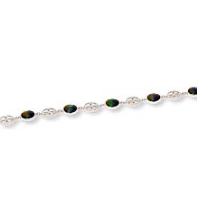 Canadian Ammolite Gems Multicolor Ammolite Tennis Bracelet