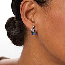 Canadian Ammolite Gems Oval Ammolite and Multigem Earrings