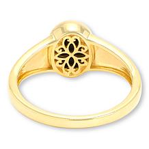 Canadian Ammolite Gems Oval Ammolite Signet Ring 