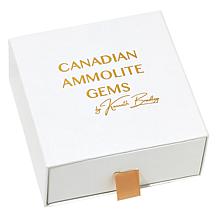 Canadian Ammolite Gems Pear-Shape Ammolite Stud Earrings