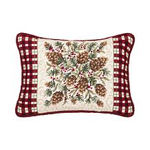 C&F Home Rustic Pine Needlepoint Christmas Holiday Pillow - 12" x 16"