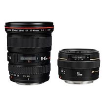 Canon 50mm F1.4 and 17-40mm F4/L Lenses Advanced 2-Lens Kit