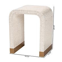 Carlyn Coastal Capiz Shell Waterfall End Table