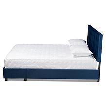 Caronia Velvet Fabric Upholstered 2-Drawer Platform Storage Bed -Queen