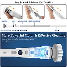CasaClean Ultimate Electric Floor-Length Extendable Spin Scrubber