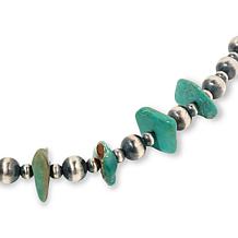 Chaco Canyon 18" Beaded Necklace Accented with Kingman Turquoise Chips