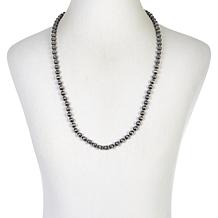 Chaco Canyon 30" "Navajo Pearl" Sterling Silver Bead Necklace