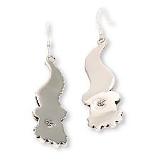 Chaco Canyon Campitos Turquoise Leaf Flower Dangle Earrings