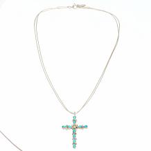 Chaco Canyon Cross Pendant with 18" Liquid Silver Chain
