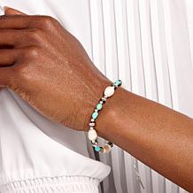 Chaco Canyon Cultured Pearl and Turquoise Beaded Bracelet