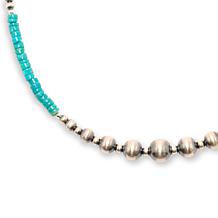 Chaco Canyon Sleeping Beauty Turquoise and "Navajo Pearl" 40" Necklace