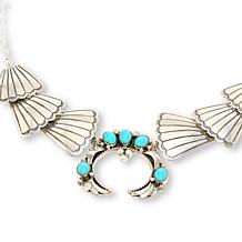 Chaco Canyon Sleeping Beauty Turquoise Fan Necklace