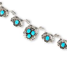 Chaco Canyon Sleeping Beauty Turquoise Leaf-Design Necklace
