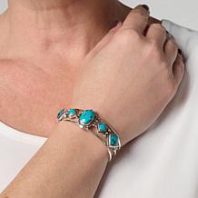 Chaco Canyon Sterling Silver Campitos Turquoise Cuff Bracelet