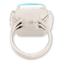 Chaco Canyon Sterling Silver Campitos Turquoise Rectangle Ring