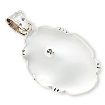 Chaco Canyon Sterling Silver Kingman Turquoise Elongated Oval Pendant