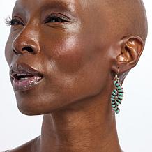 Chaco Canyon Sterling Silver Turquoise Third Eye Dangle Earrings