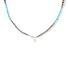 Chaco Canyon Turquoise Bead and Silver Stardrop Necklace