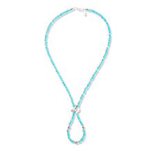 Chaco Canyon Turquoise Bead with Silver Horse Head Necklace