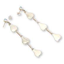 Chaco Canyon Zuni Campitos Turquoise Dangle Heart Earrings