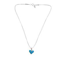 Chaco Canyon Zuni Turquoise Heart Pendant and Necklace