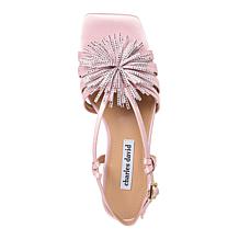 Charles by Charles David Carson Satin Pom Pom Sandal