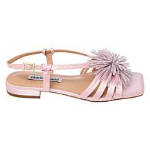 Charles by Charles David Carson Satin Pom Pom Sandal