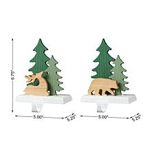 Christmas Reindeer and Bear Stocking Holder - Set of 2