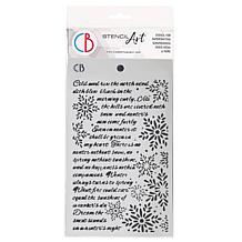 Ciao Bella Texture Stencil 5"x8" Winter Poem