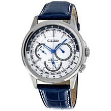 Citizen Men's Eco-Drive Calendrier Blue Strap World Time Watch