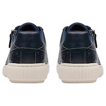 Clarks Collection Caroline Rio Laser-Cut Leather Lace-Up Sneaker