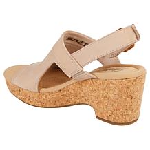 Clarks Collection Giselle Rose Nubuck Wedge Sandal