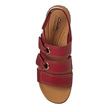 Clarks Collection Merliah2 Bali Leather Slingback Wedge Sandals