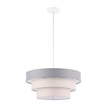 Clelia 20" Navy/White Fabric/Iron Extendable Pendant