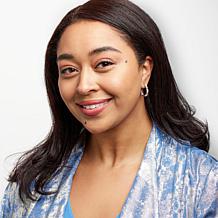 Colleen Lopez 1" Gemstone and Diamond Inside-Outside Hoop Earrings