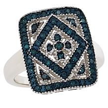 Colleen Lopez 1/3ctw Diamond Milgrain Sterling Silver Ring