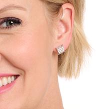 Colleen Lopez 1/5ctw White Diamond Pavé Square Stud Earrings