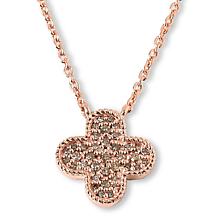 Colleen Lopez 1/6ctw Diamond Pavé Fleur Diamond Pendant Necklace