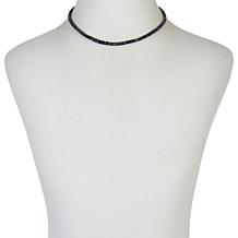Colleen Lopez 18" Ethiopian Black Opal Necklace w/Black Diamond Clasp