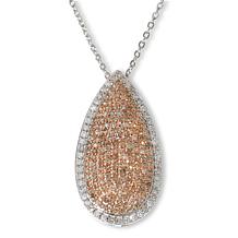 Colleen Lopez Gems Diamond Halo Pear-Shaped Necklace
