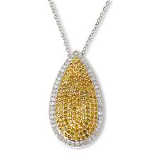 Colleen Lopez 1ctw Diamond Halo Pear Pendant with Chain