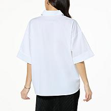 Colleen Lopez Beaded Button-Front Blouse 