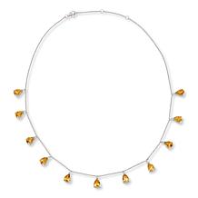Colleen Lopez Cable-Chain Necklace with Pear-Shaped Citrine Drops