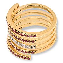 Colleen Lopez Exotic Gemstone Sterling Silver Wrap Ring