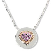 Colleen Lopez Gemstone and Colored Diamond Fancy Heart Necklace