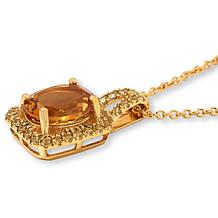 Colleen Lopez Gemstone and Sapphire Pendant with 18" Chain